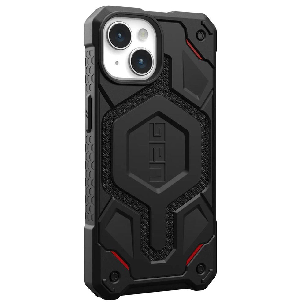 MagSafe-Hülle für Apple iPhone 15 Plus, Urban Armor Gear, Monarch Pro Kevlar, Schwarz