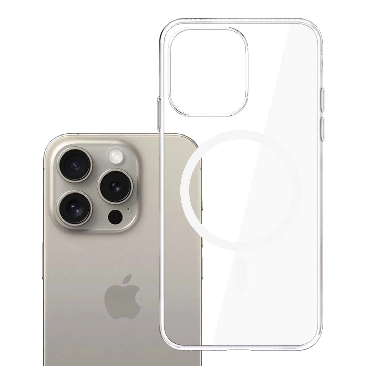 MagSafe-Hülle für Apple iPhone 15 Pro Max, 3MK, Clear MagCase, Transparent