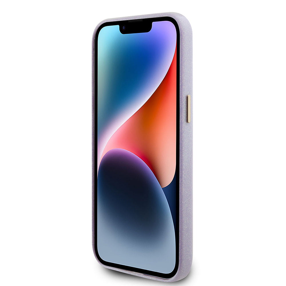 MagSafe Hülle für Apple iPhone 15 Pro Max, Guess, Glitter Full Wrapped, Lila GUHCP15XPGMCSL