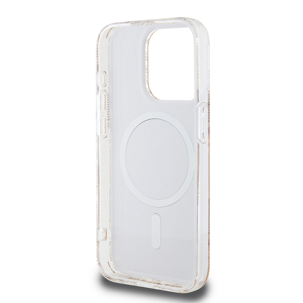 MagSafe Hülle für Apple iPhone 15 Pro Max, Guess, IML Gcube, Braun