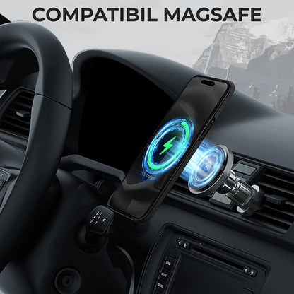 MagSafe-Hülle für Apple iPhone 15 Pro Max, Techsuit, Aramidfaser, Schwarz