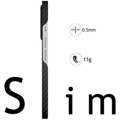 MagSafe-Hülle für Apple iPhone 15 Pro Max, Techsuit, Aramidfaser, Schwarz