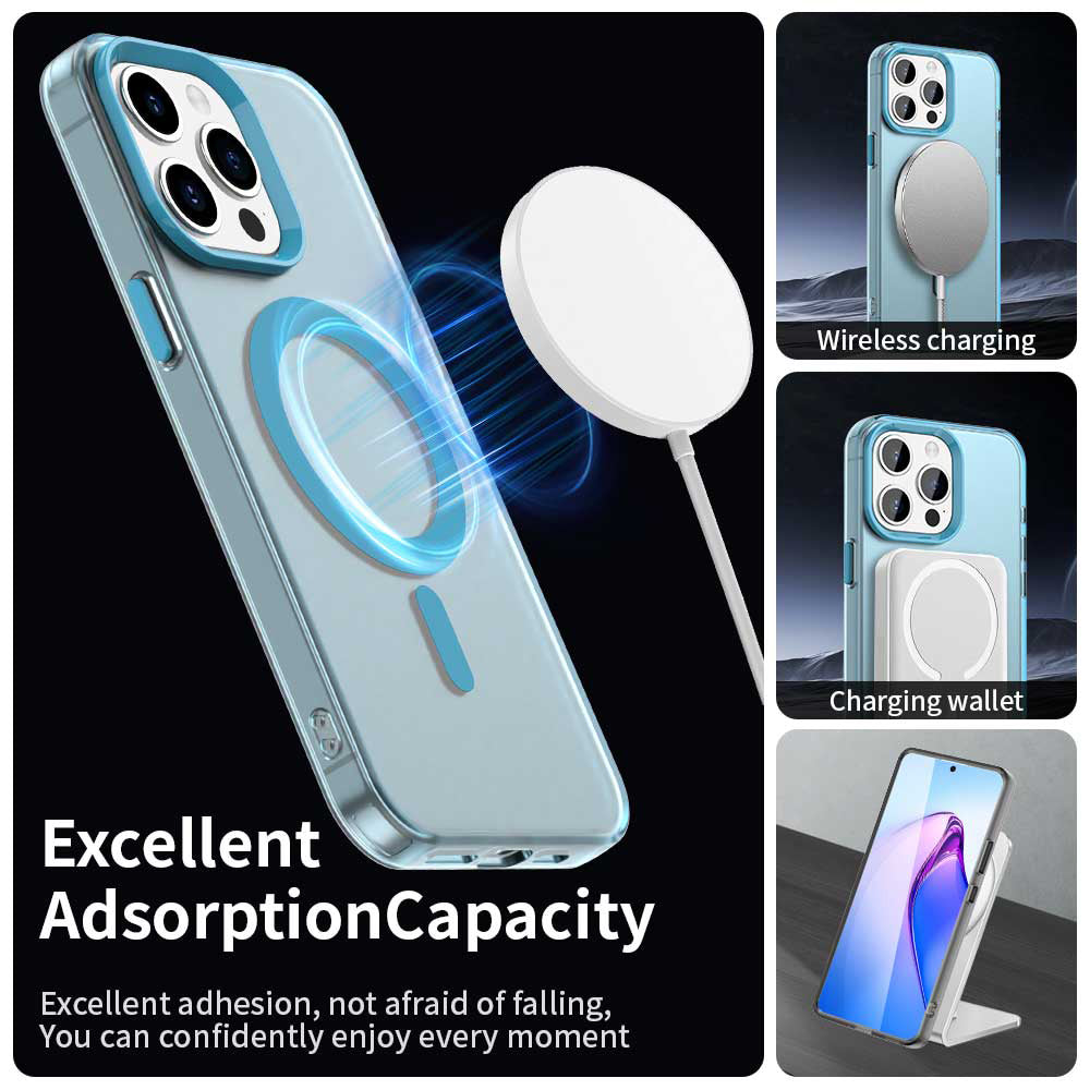 MagSafe-Hülle für Apple iPhone 15 Pro Max, Techsuit, CandyCase, Blau