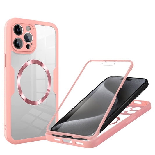 MagSafe-Hülle für Apple iPhone 15 Pro Max, Techsuit, ColorVerse 360, Rosa