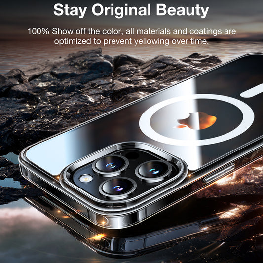 MagSafe Case for Apple iPhone 15 Pro Max, Torras, Diamond, Transparent