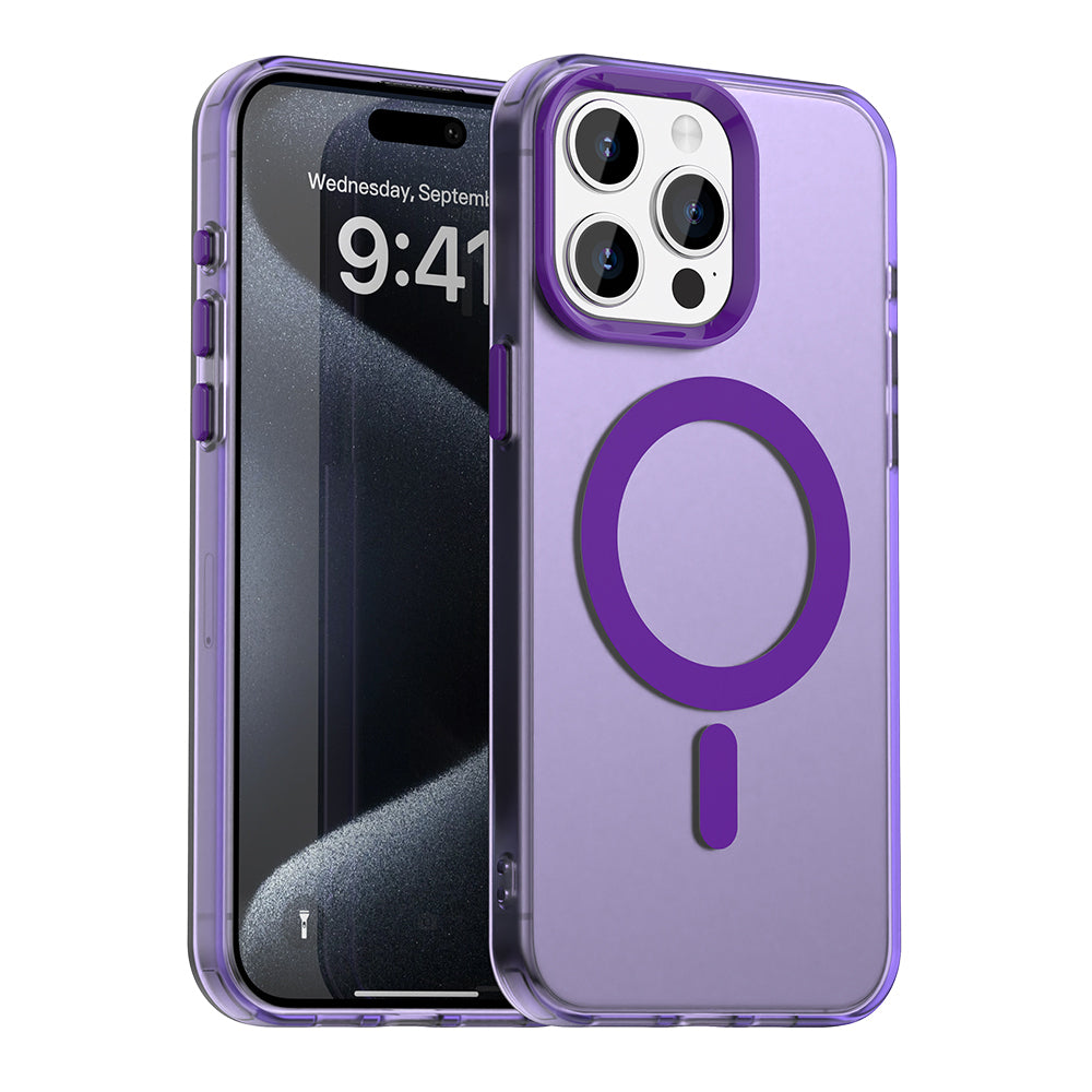 MagSafe Case for Apple iPhone 15 Pro, Techsuit, CandyCase, Purple
