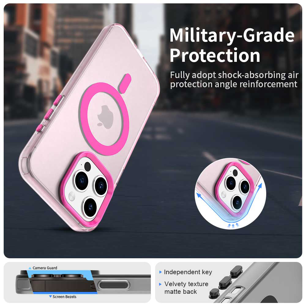 MagSafe Case for Apple iPhone 15 Pro, Techsuit, CandyCase, Pink