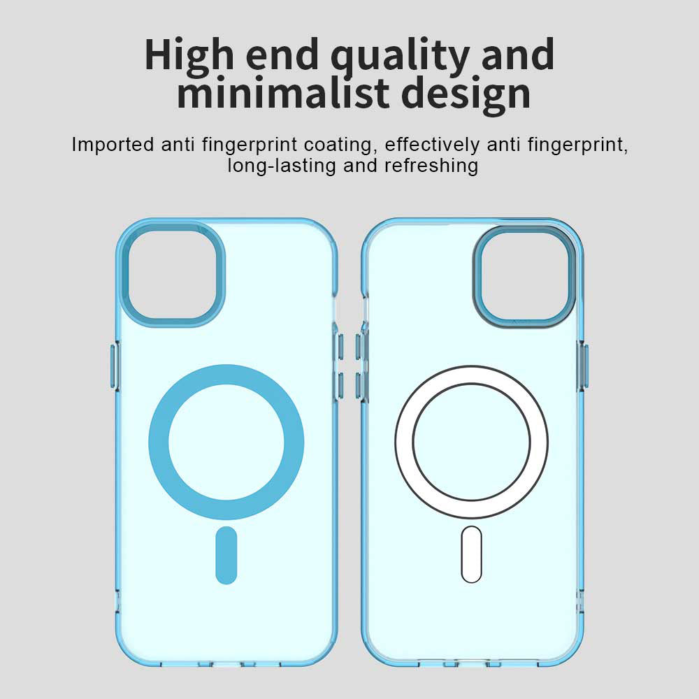MagSafe Case for Apple iPhone 15, Techsuit, CandyCase, Blue