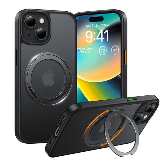 MagSafe Hülle für Apple iPhone 15, Torras, Ostand Pro, Schwarz