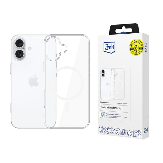 MagSafe-Hülle für Apple iPhone 16, 3MK, Clear MagCase, Transparent