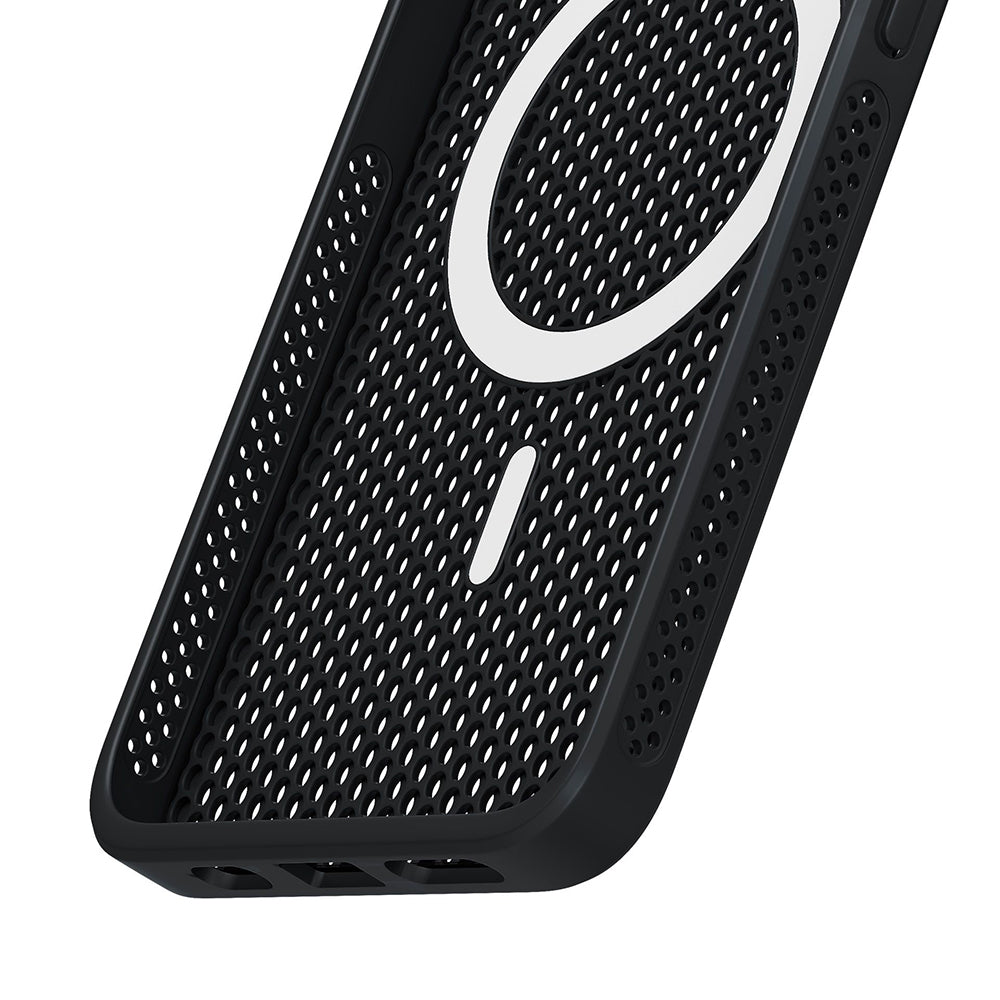 MagSafe-Hülle für Apple iPhone 16, 3MK, COOLing, Schwarz