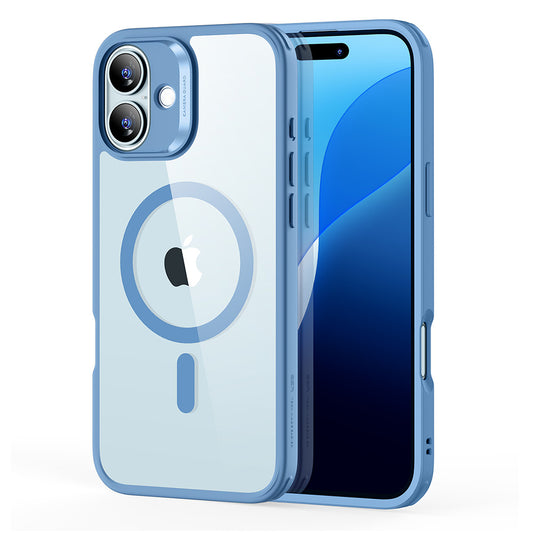 MagSafe Hülle für Apple iPhone 16, ESR, Classic Hybrid, Transparent Blau