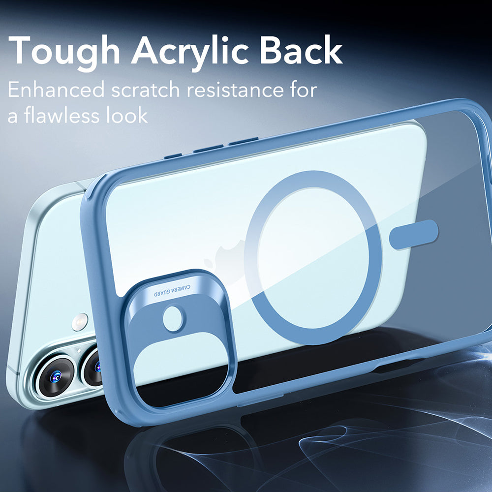 MagSafe Hülle für Apple iPhone 16, ESR, Classic Hybrid, Transparent Blau