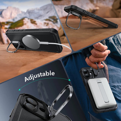 MagSafe Hülle für Apple iPhone 16, ESR, Cyber Armor Kickstand, Grün