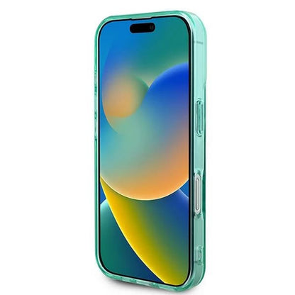 MagSafe Hülle für Apple iPhone 16 Plus, Guess, IML Rhinestone, Grün