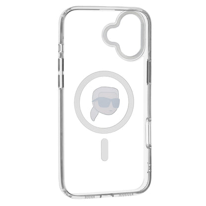 MagSafe Hülle für Apple iPhone 16 Plus, Karl Lagerfeld, IML Karl's Head, Weiß