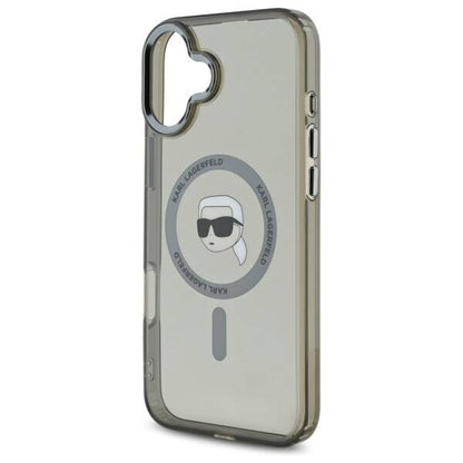 MagSafe Hülle für Apple iPhone 16 Plus, Karl Lagerfeld, IML Karl's Head, Schwarz