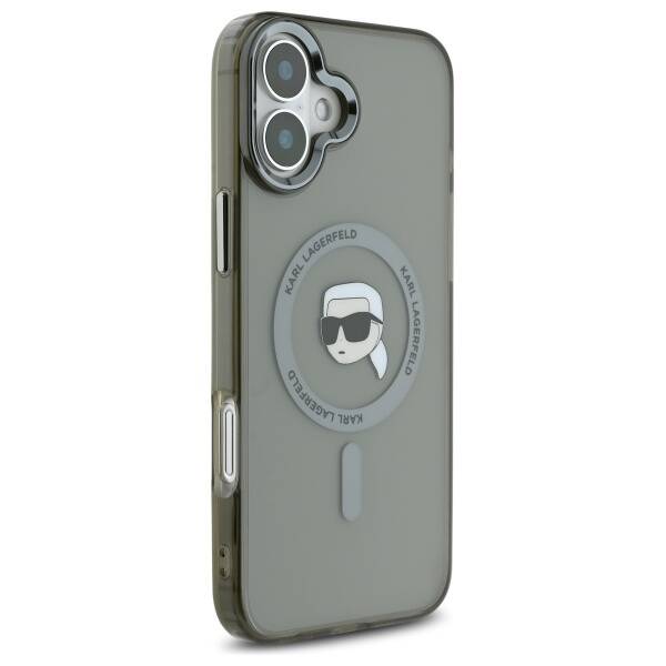 MagSafe Hülle für Apple iPhone 16 Plus, Karl Lagerfeld, IML Karl's Head, Schwarz