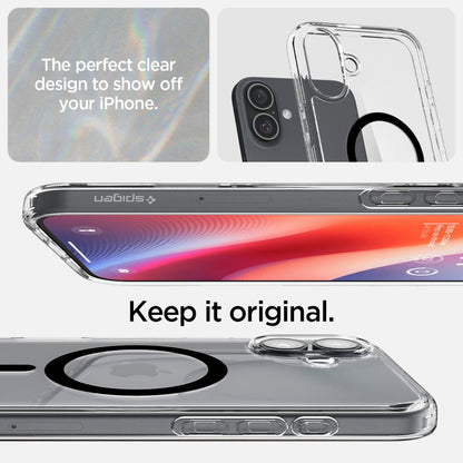 MagSafe Hülle für Apple iPhone 16 Plus, Spigen, Ultra Hybrid, Schwarz