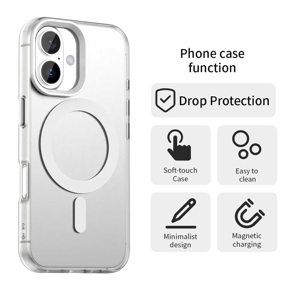 MagSafe-Hülle für Apple iPhone 16 Plus, Techsuit, CandyCase, Weiß