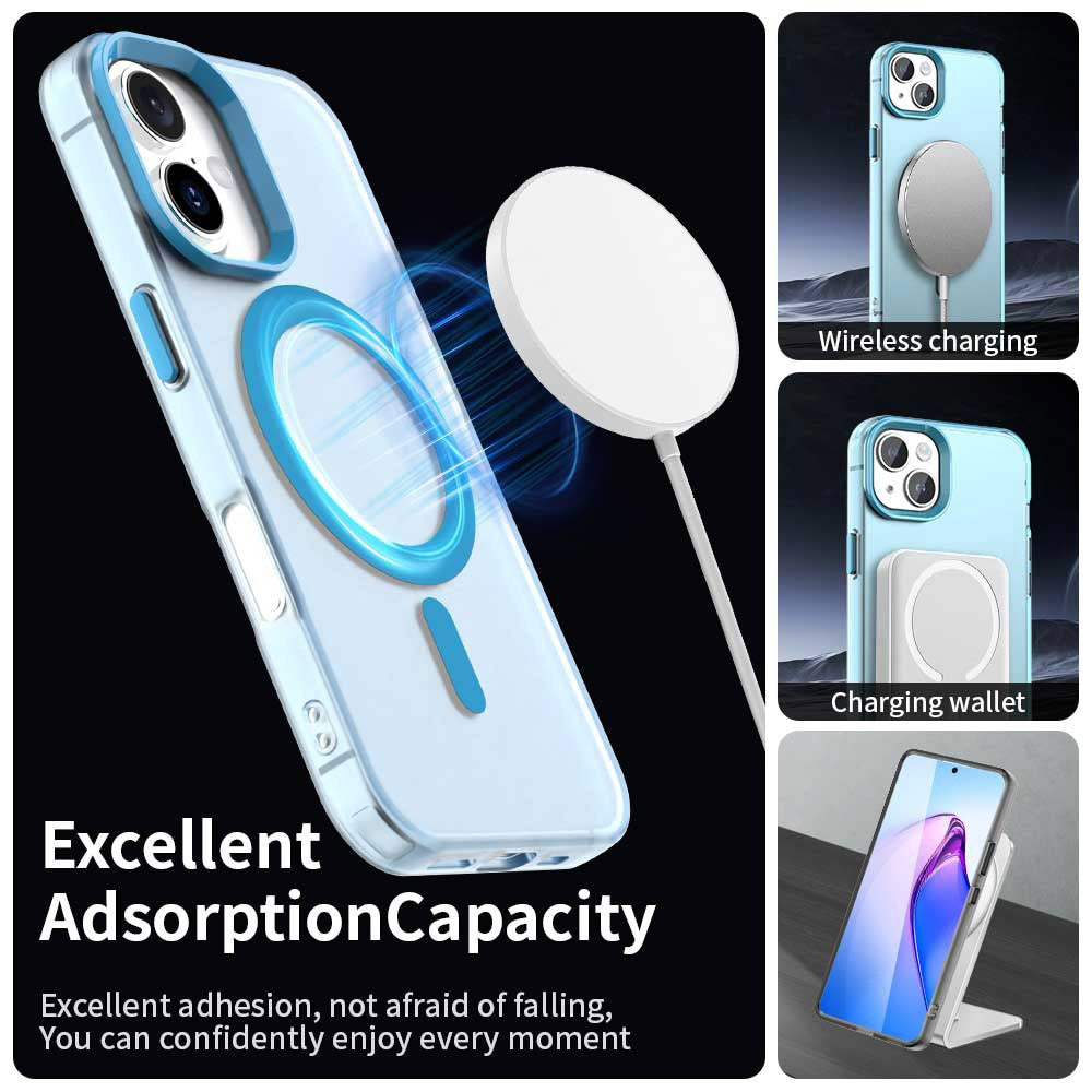 MagSafe-Hülle für Apple iPhone 16 Plus, Techsuit, CandyCase, Blau