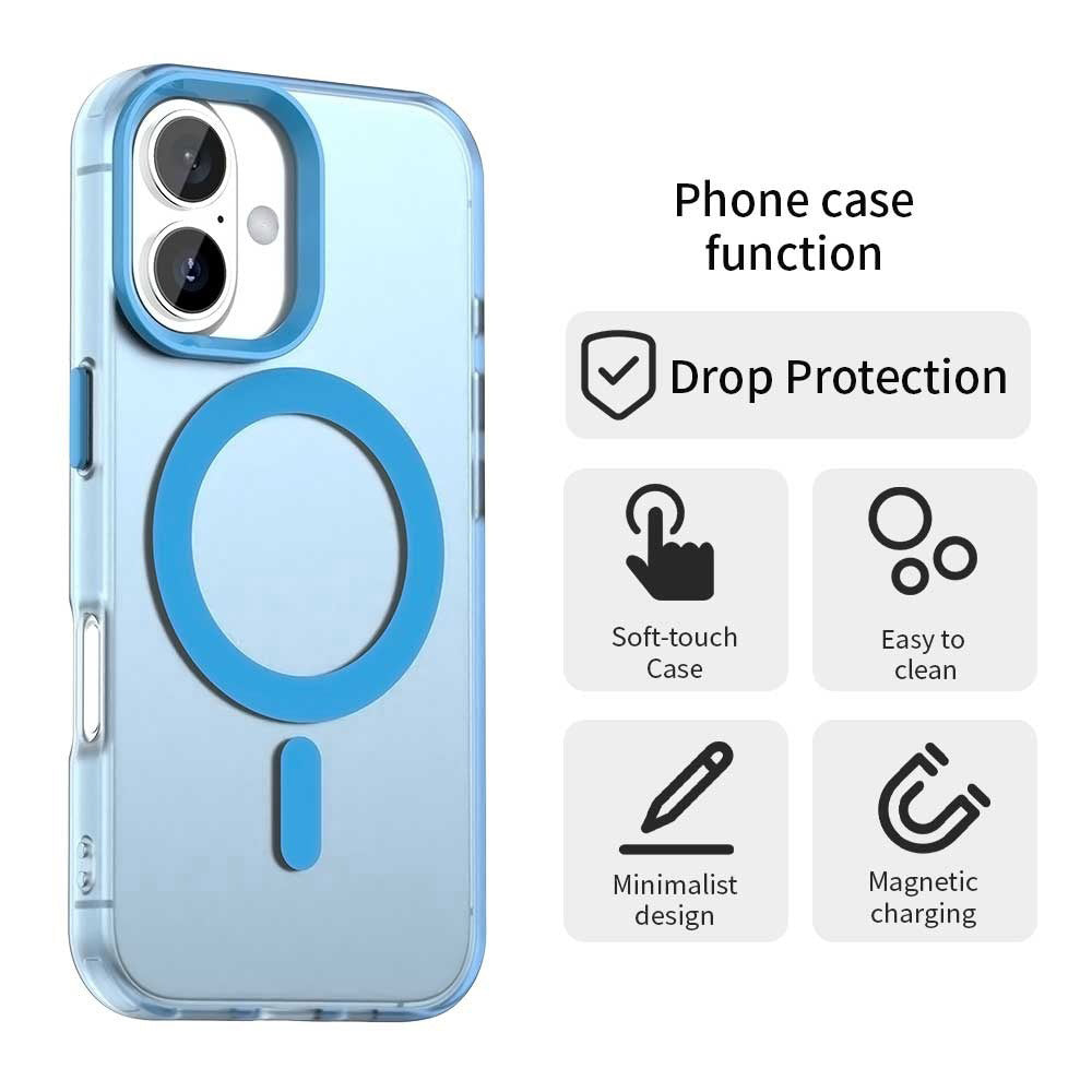 MagSafe-Hülle für Apple iPhone 16 Plus, Techsuit, CandyCase, Blau
