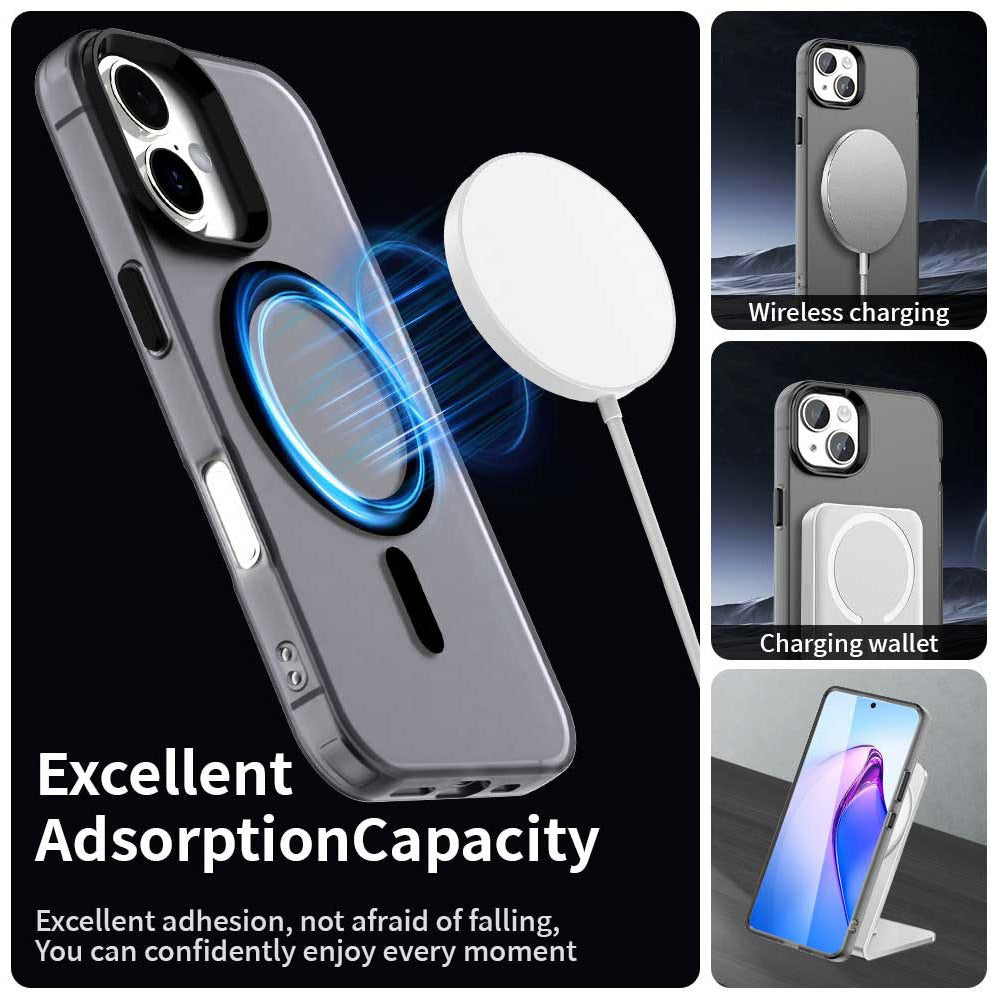 MagSafe-Hülle für Apple iPhone 16 Plus, Techsuit, CandyCase, Schwarz