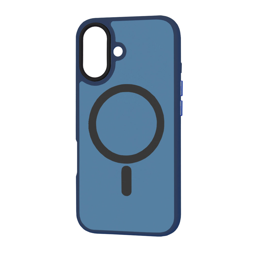 MagSafe-Hülle für Apple iPhone 16 Plus, Techsuit, HaloFrost, Marineblau