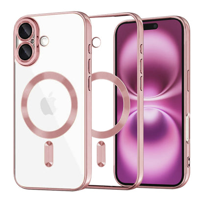 MagSafe-Hülle für Apple iPhone 16 Plus, Techsuit, Luxury Crystal, Rosa