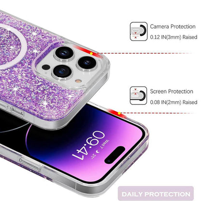 MagSafe-Hülle für Apple iPhone 16 Plus, Techsuit, Glitzernd, Rosa
