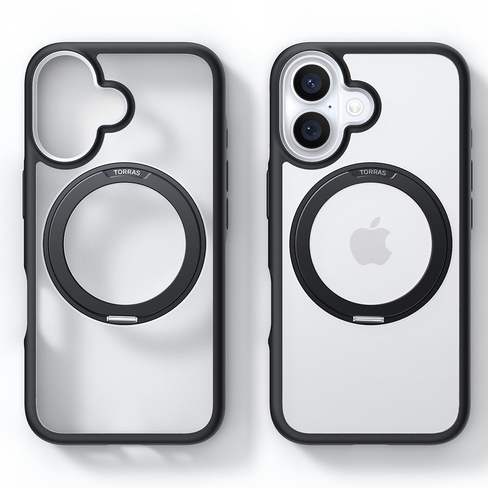 MagSafe Hülle für Apple iPhone 16 Plus, Torras, Ostand R Fusion, Schwarz