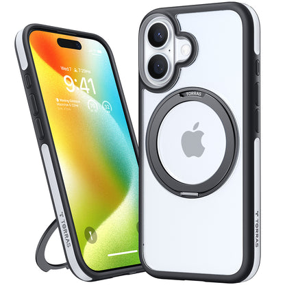 MagSafe Hülle für Apple iPhone 16 Plus, Torras, Ostand R Fusion, Schwarz