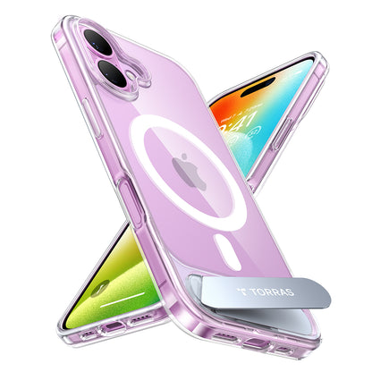 MagSafe Hülle für Apple iPhone 16 Plus, Torras, Pstand, Transparent