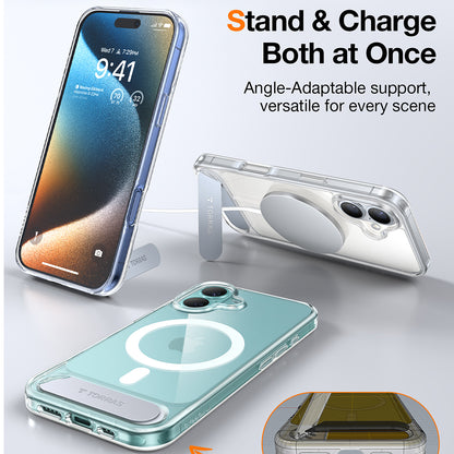 MagSafe Hülle für Apple iPhone 16 Plus, Torras, Pstand, Transparent