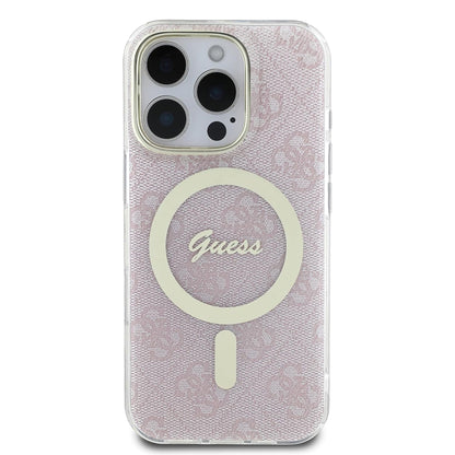 MagSafe Case for Apple iPhone 16 Pro, Guess, IML 4G, Pink