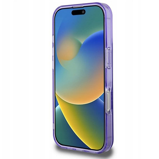 MagSafe Hülle für Apple iPhone 16 Pro, Guess, IML Flowers Wreath, Lila