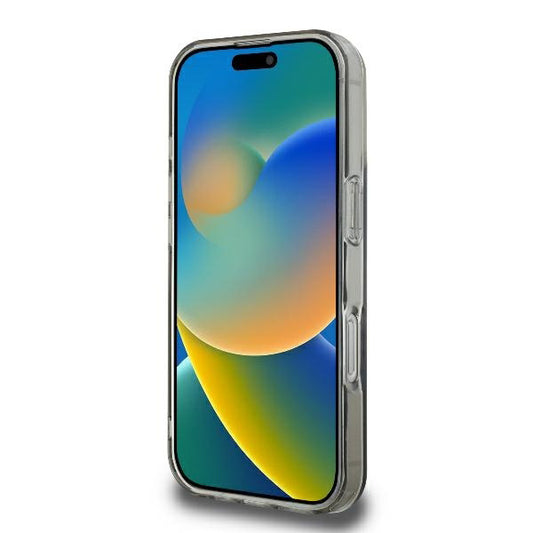 MagSafe Hülle für Apple iPhone 16 Pro, Guess, IML Flowers Wreath, Schwarz