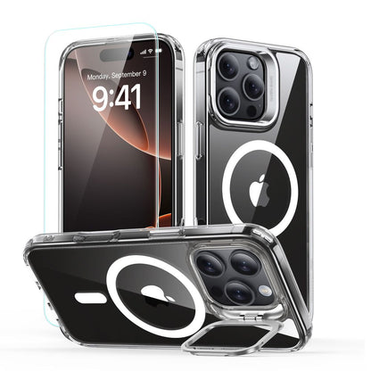 MagSafe Hülle für Apple iPhone 16 Pro Max, ESR, Classic Hybrid Kickstand mit Displayschutz, Transparent