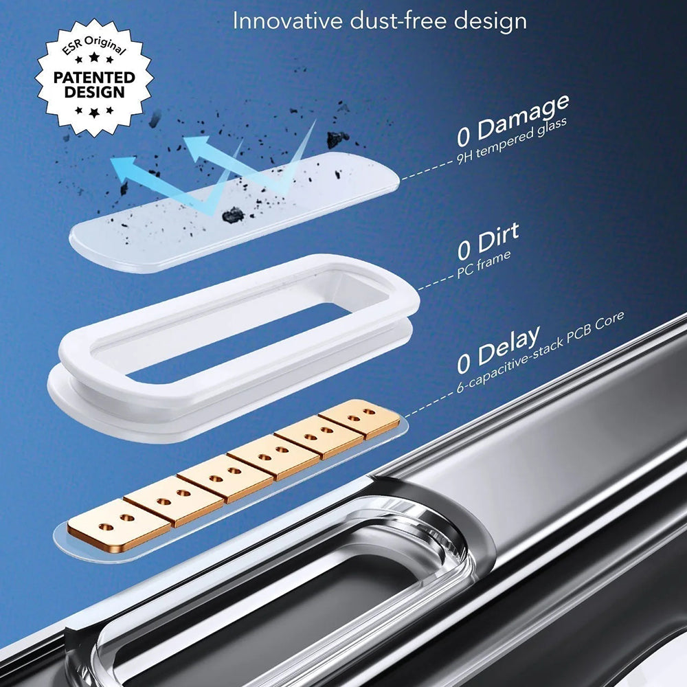 MagSafe Hülle für Apple iPhone 16 Pro Max, ESR, Classic Hybrid Slide, Schwarz Transparent