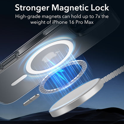 MagSafe Hülle für Apple iPhone 16 Pro Max, ESR, Classic Hybrid, Satiniert Transparent