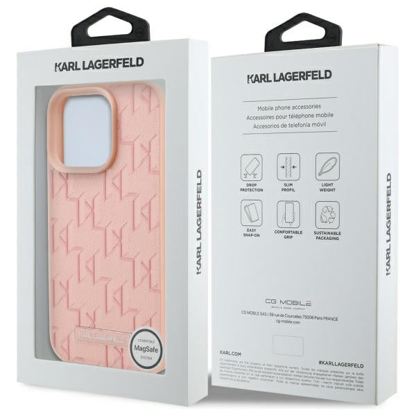 MagSafe Case for Apple iPhone 16 Pro Max, Karl Lagerfeld, Hot Stamp, Pink