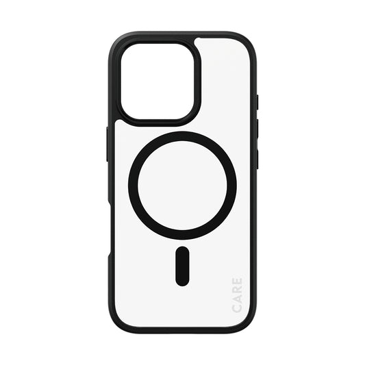 MagSafe Case for Apple iPhone 16 Pro Max, PanzerGlass, Urban Combat Care, Black Transparent