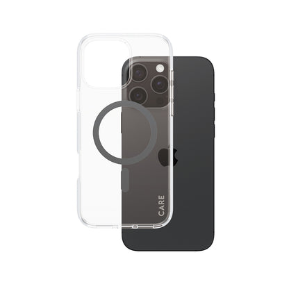 MagSafe Case for Apple iPhone 16 Pro Max, PanzerGlass, Urban Combat Care, Black Transparent