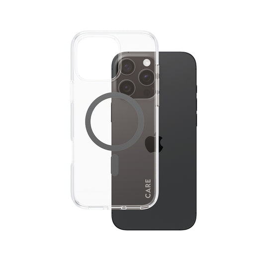 MagSafe Case for Apple iPhone 16 Pro Max, PanzerGlass, Urban Combat Care, Black Transparent