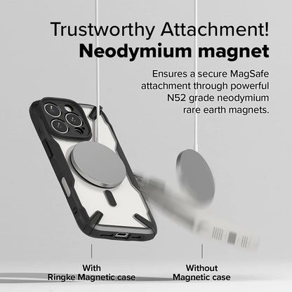 MagSafe Hülle für Apple iPhone 16 Pro Max, Ringke, Fusion X, Schwarz