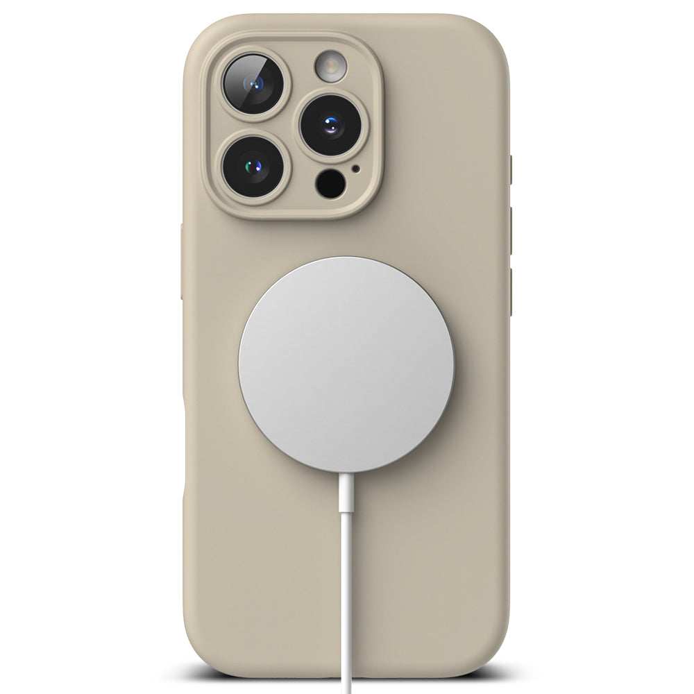 MagSafe Case for Apple iPhone 16 Pro Max, Ringke, Silicone, Cream