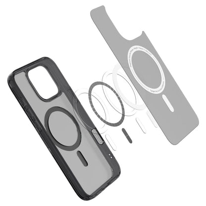 MagSafe Hülle für Apple iPhone 16 Pro Max, Spigen, Ultra Hybrid T, Satinschwarz ACS08507