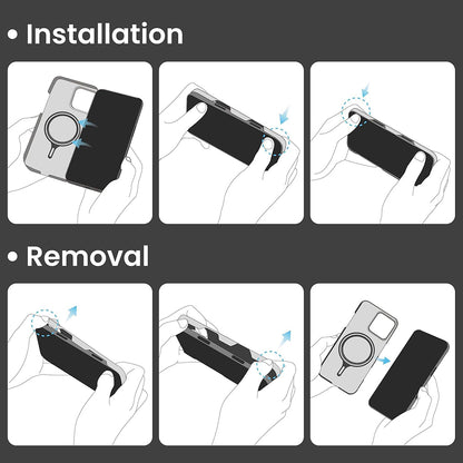 MagSafe-Hülle für Apple iPhone 16 Pro Max, Techsuit, Aramidfaser, Schwarz