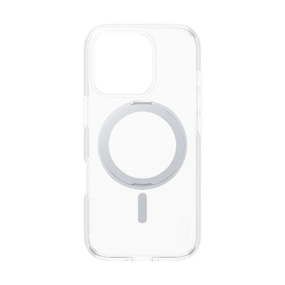 MagSafe Case for Apple iPhone 16 Pro, PanzerGlass, Care Feature Kickstand, Silver Transparent