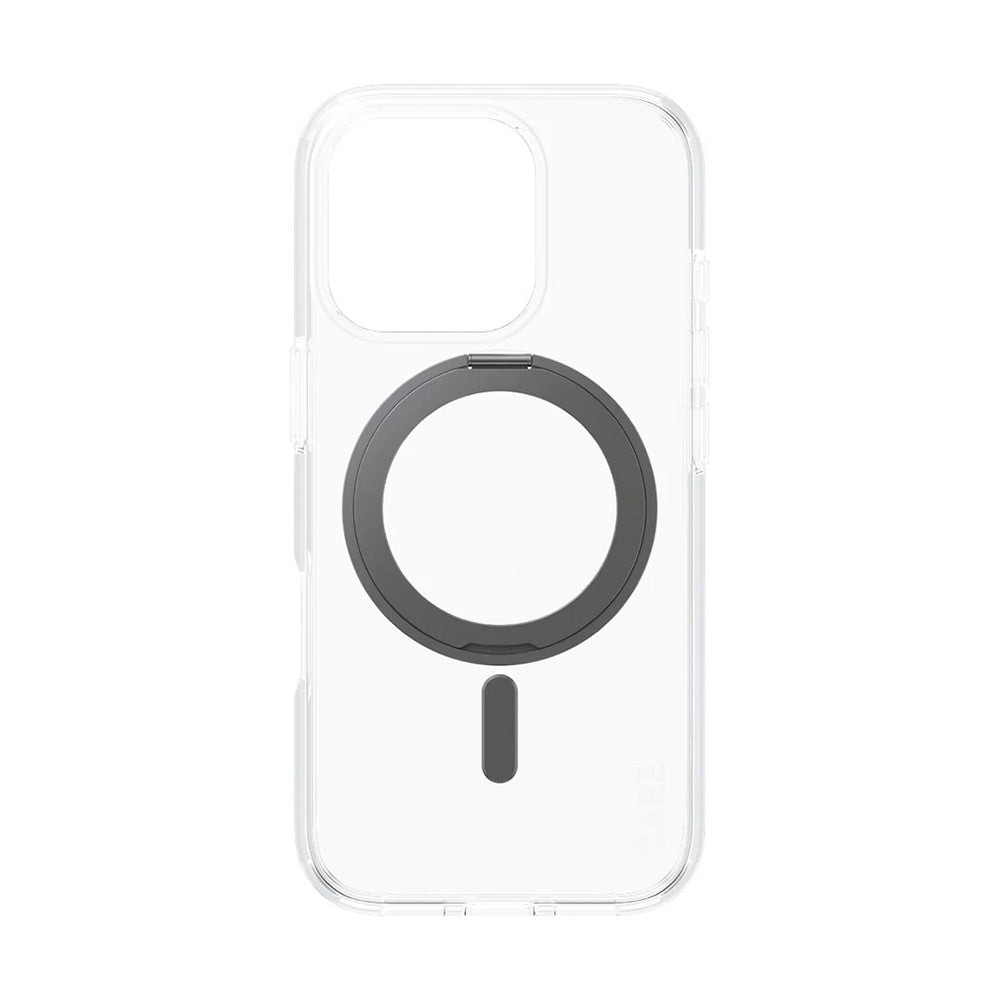 MagSafe Case for Apple iPhone 16 Pro, PanzerGlass, Care Feature Kickstand, Black Transparent